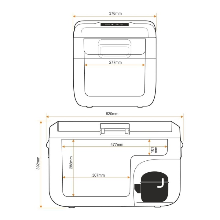 Lodówka kompresorowa Yolco NX30 Green 28 l | Szekla4x4