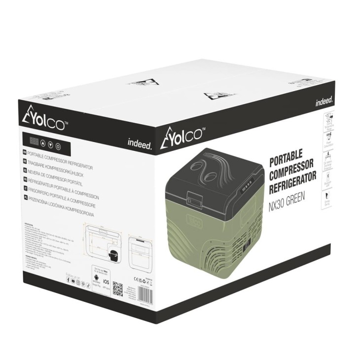 Lodówka kompresorowa Yolco NX30 Green 28 l | Szekla4x4