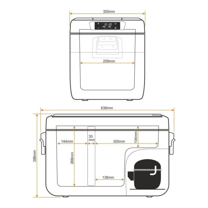 Lodówka Yolco KX30 Carbon 25 l Dual-Zone | Szekla4x4