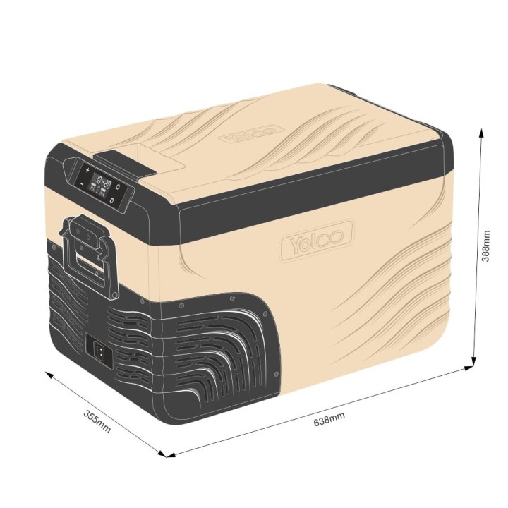 Przenośna lodówka kompresorowa Yolco KX30 Sand 25 l Dual-Zone - ujęcie 18