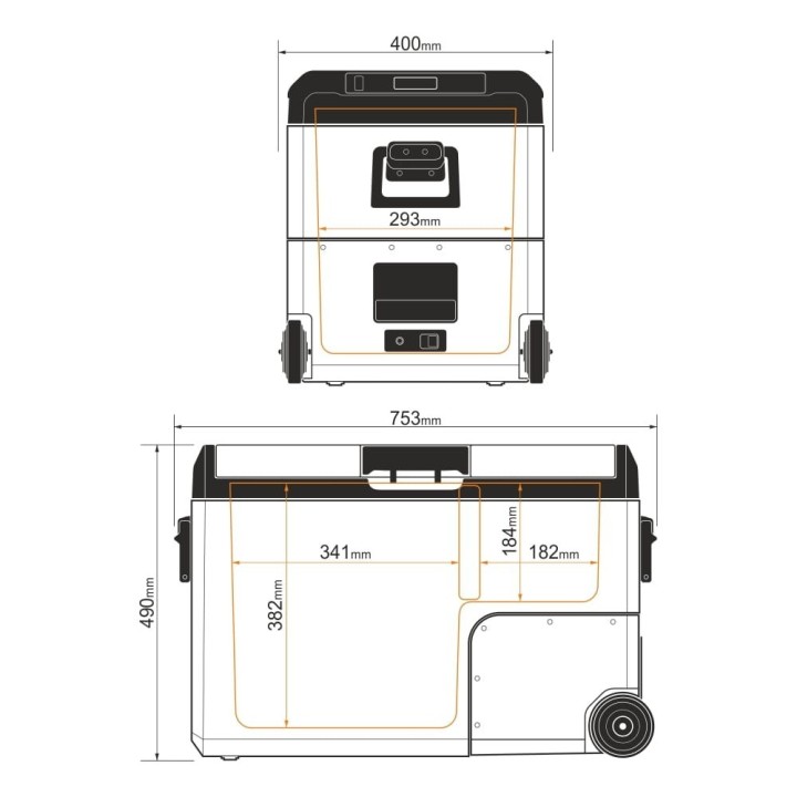 Lodówka Yolco TCX50 Sand 50 l Dual-Zone | Szekla4x4