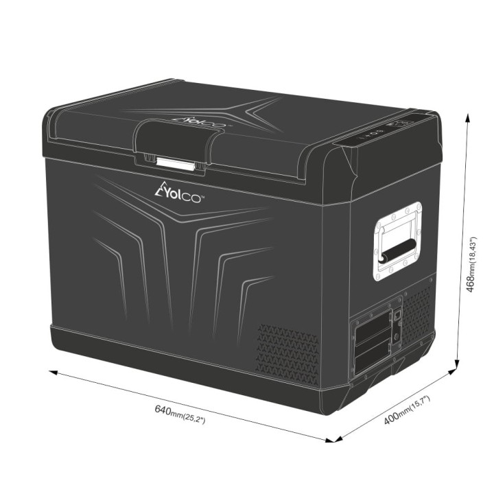 Lodówka kompresorowa Yolco GCX47 Black 47 l | Szekla4x4