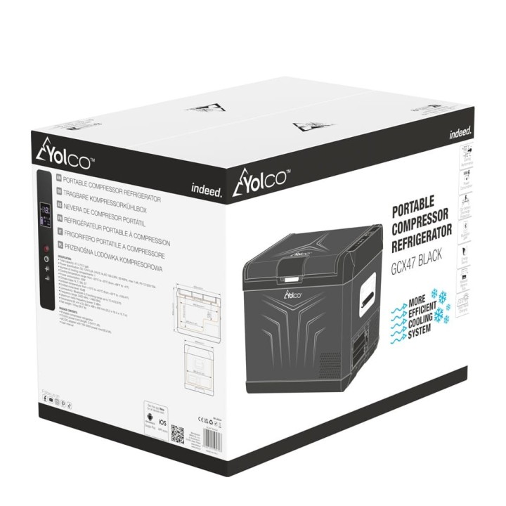 Lodówka kompresorowa Yolco GCX47 Black 47 l | Szekla4x4