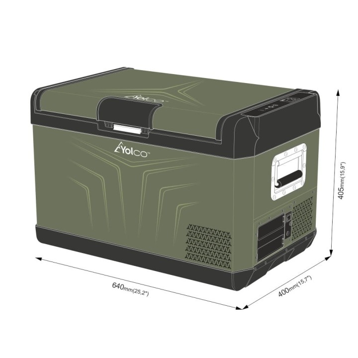Lodówka kompresorowa Yolco GCX37 Green 37 l | Szekla4x4
