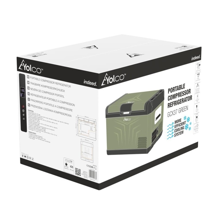 Lodówka kompresorowa Yolco GCX37 Green 37 l | Szekla4x4