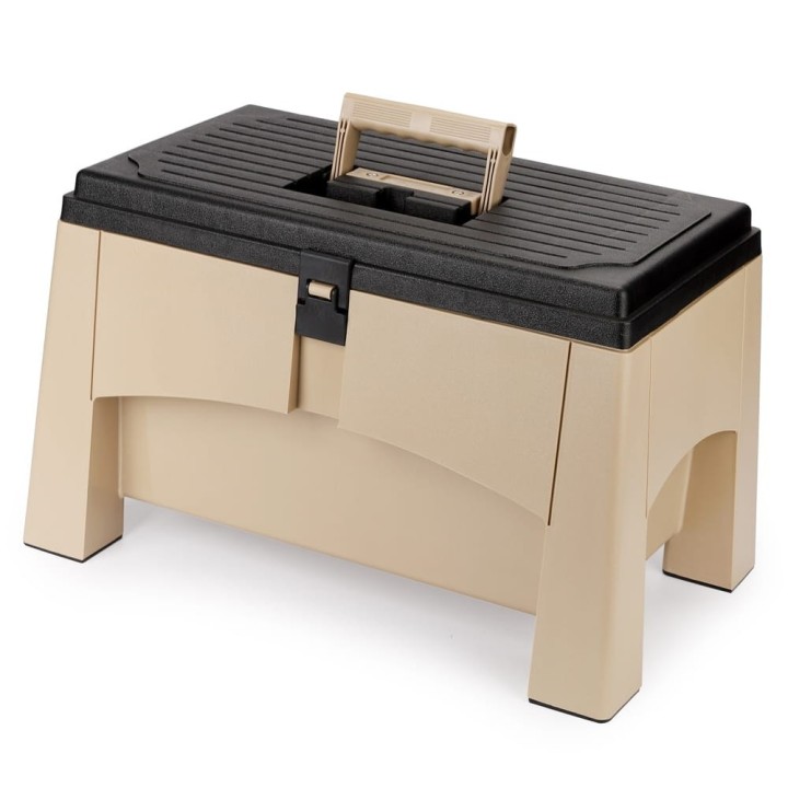 Taboret ze schowkiem Yolco ST2 Sand, piaskowy, 27,6 l