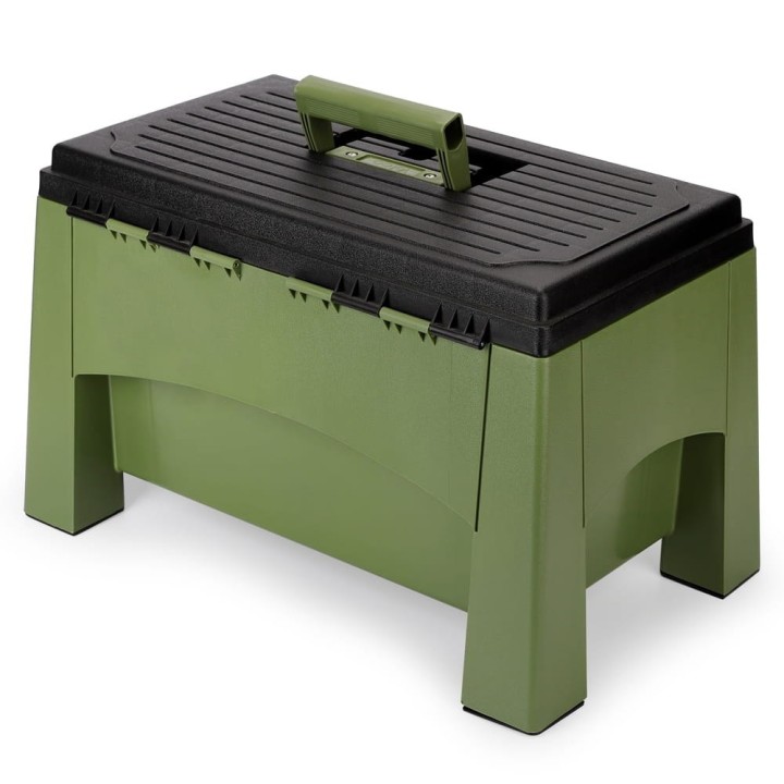 Taboret ze schowkiem Yolco ST2 Green, zielony, 27,6 l - ujęcie 3