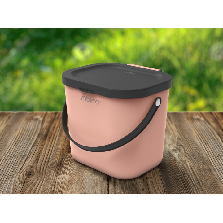 Pojemnik z pokrywą Mini multibag Yolco Albula 6 l, różowy - ujęcie 3