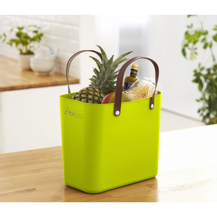 Torba na zakupy Yolco Albula 25 l, limonkowa - ujęcie 2