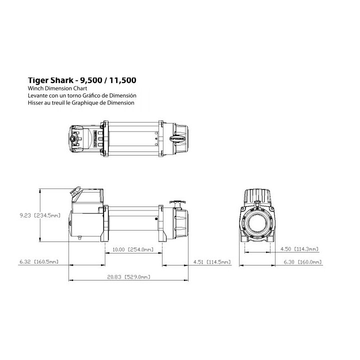 Wyciagarka elektryczna superwinch Tiger Shark 9500 syntetyczna 12V