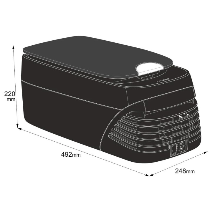Yolco CX8 Black – lodówka z podgrzewaniem 8 l na siedzenie