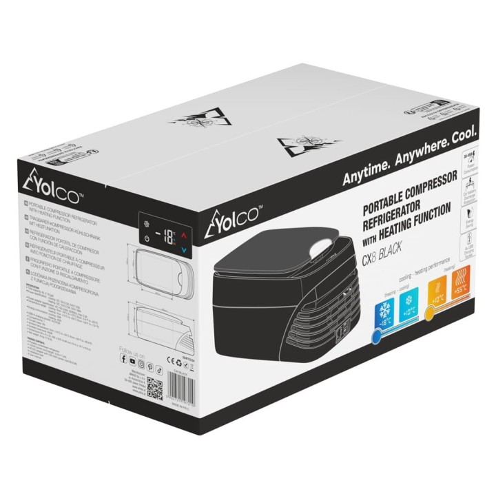 Yolco CX8 Black – lodówka z podgrzewaniem 8 l na siedzenie