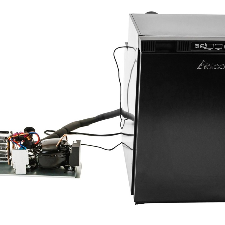 Yolco RL75M Black – lodówka do zabudowy 72 l, 12/24V