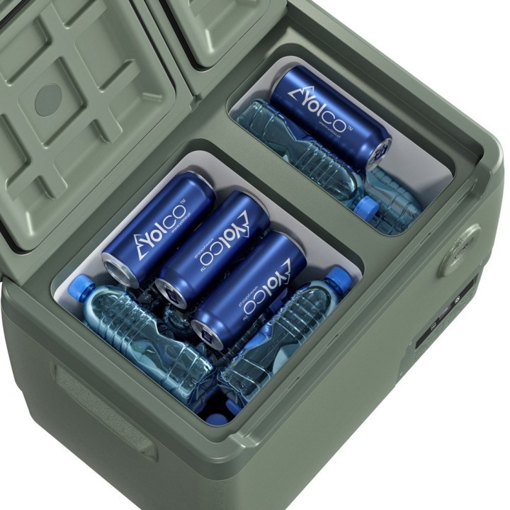 Yolco DX40 Pistachio – lodówka dwustrefowa 39 l, 12/24V