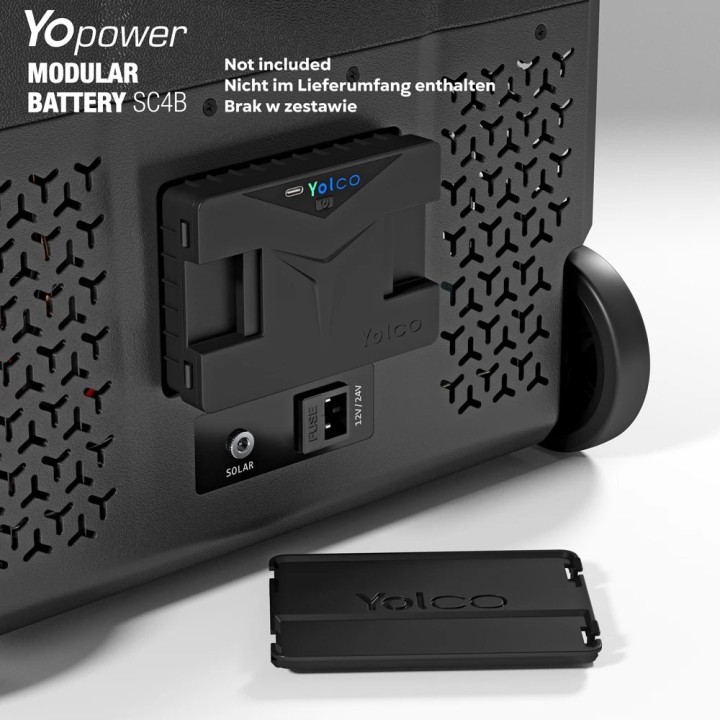 Yolco TCX60 Space Grey – lodówka 60 l na kółkach, 12/24V