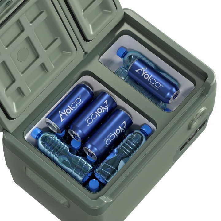 Yolco DX30 Pistachio – lodówka dwustrefowa 30 l, 12/24V