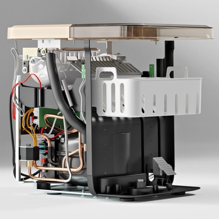 Kostkarka do lodu Yolco ICM1 Sand 12/24V – lód w 9 minut