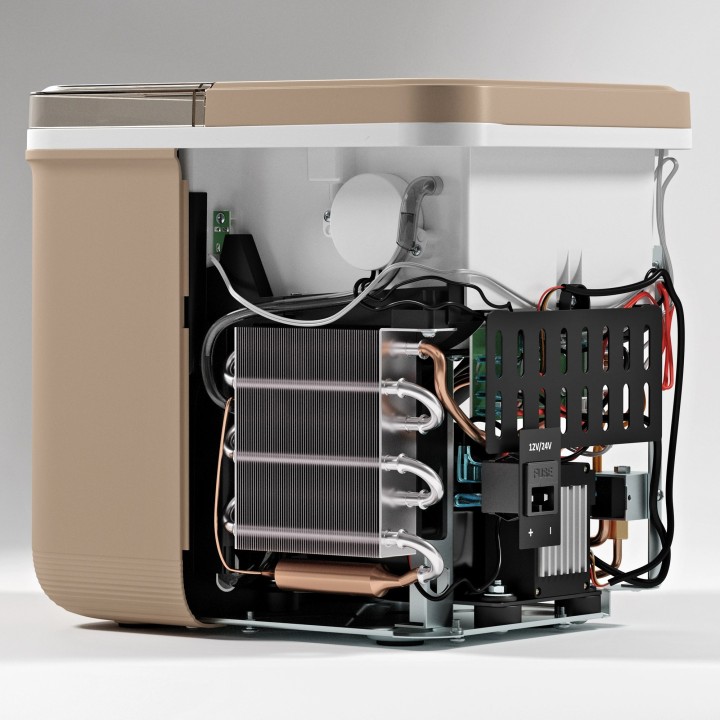Kostkarka do lodu Yolco ICM1 Sand 12/24V – lód w 9 minut