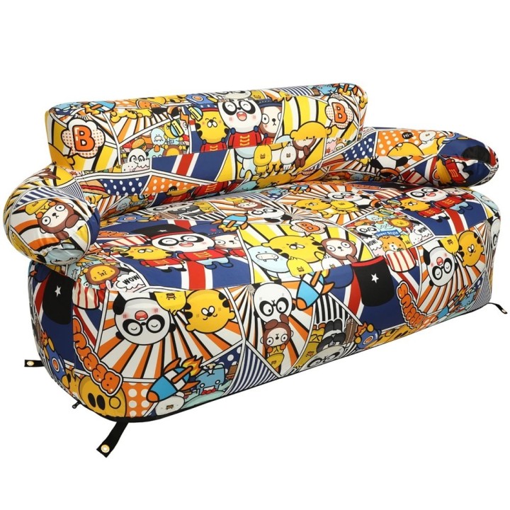 Sofa dmuchana Yolco GS2W z kolorowym nadrukiem, szer. 171 cm, do 400 kg