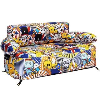 Sofa dmuchana Yolco GS2W z kolorowym nadrukiem, szer. 171 cm, do 400 kg - ujęcie 2