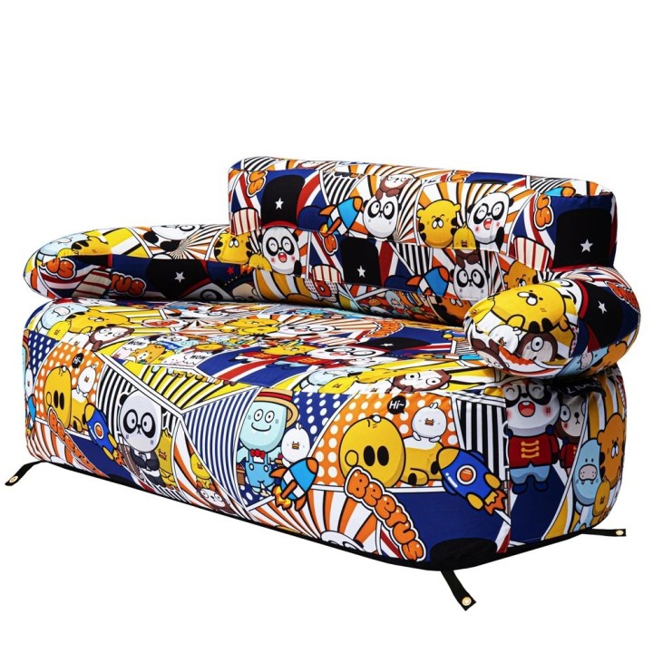 Sofa dmuchana Yolco GS2W z kolorowym nadrukiem, szer. 171 cm, do 400 kg - ujęcie 3