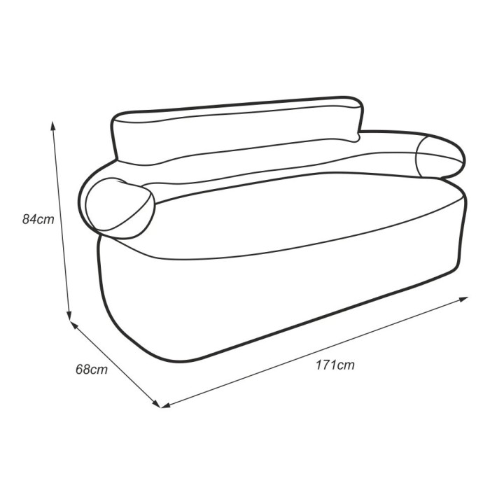 Sofa dmuchana Yolco GS2W z kolorowym nadrukiem, szer. 171 cm, do 400 kg - ujęcie 20