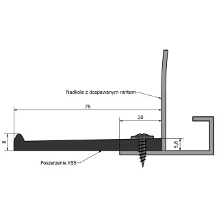 Poszerzenia nadkoli / błotników POSK55 + 5,5 cm | Kalgum