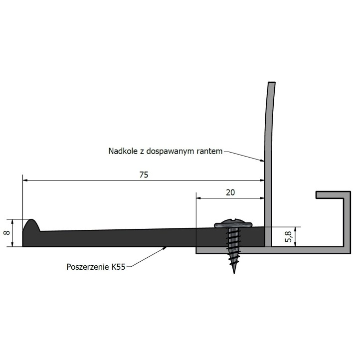 Poszerzenia nadkoli / błotników POSK55 + 5,5 cm | Kalgum