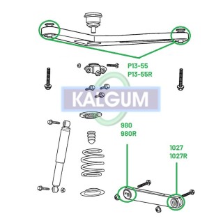 Tuleje wahacza górnego tylnego Jeep Grand Cherokee WJ/WG / Liberty KJ Kalgum - ujęcie 2