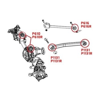 Tuleje wahacza przedniego dolnego Jeep Wrangler JL (IV) Kalgum - ujęcie 2