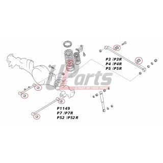 Tuleje silentblock tylnego wahacza wzdłużnego Nissan Patrol Y60 / Y61, 4 szt. Kalgum - ujęcie 2
