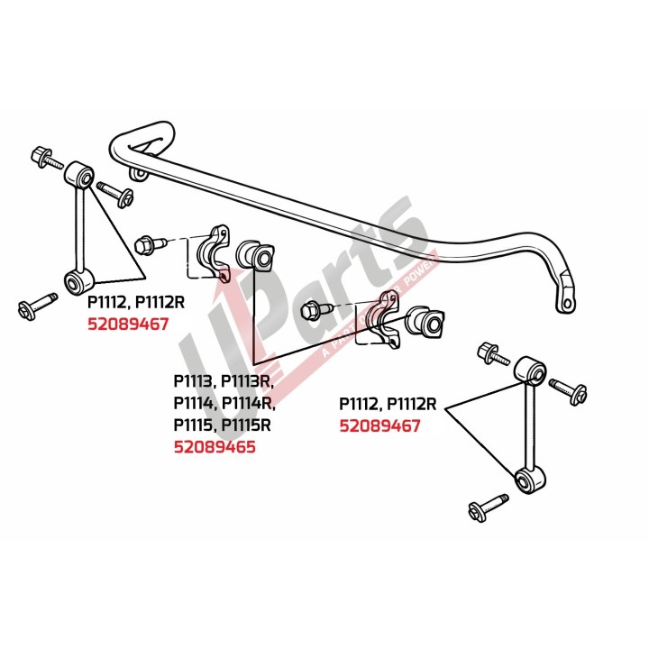 Tuleje stabilizatora przedniego 33 mm Jeep WK / WH | Kalgum