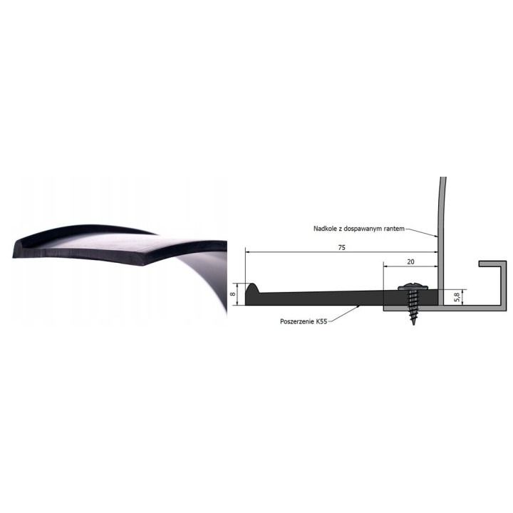 Poszerzenia nadkoli / błotników POSK55 + 5,5 cm | Kalgum