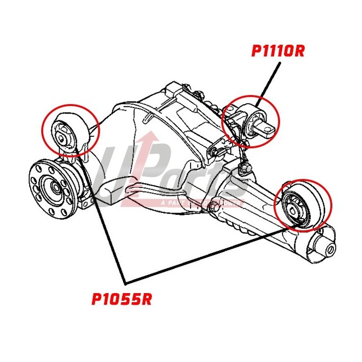 Komplet tulei przedniego mostu Jeep Grand Cherokee WK / WH Commander Kalgum - ujęcie 3