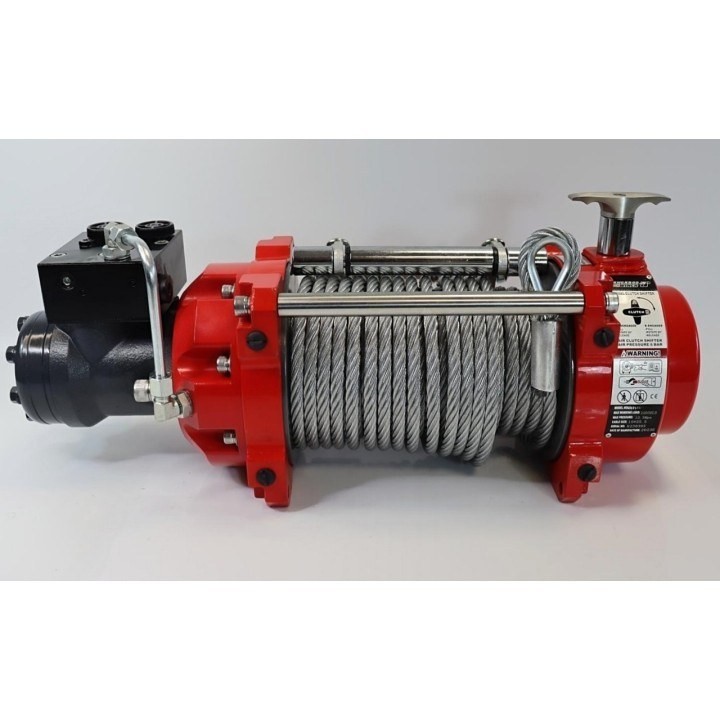 Wyciągarka hydrauliczna K10000HI liną stalową, hakiem, prowadnicą rolkową i napinaczem Kangaroowinch - ujęcie 2