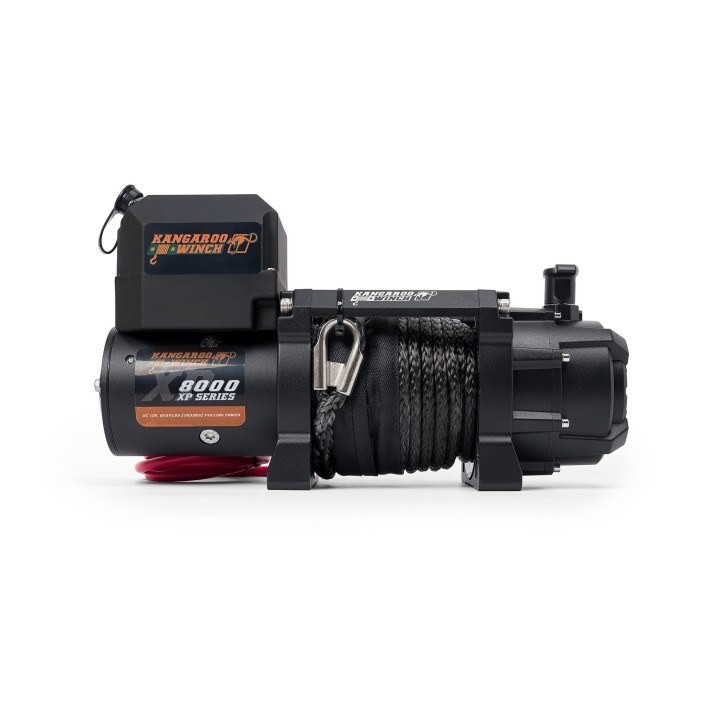Wyciągarka K8000XP 12V z krótkim bębnem liną syntetyczną i sterowaniem bezprzewodowym 126:1 Kangaroowinch - ujęcie 4