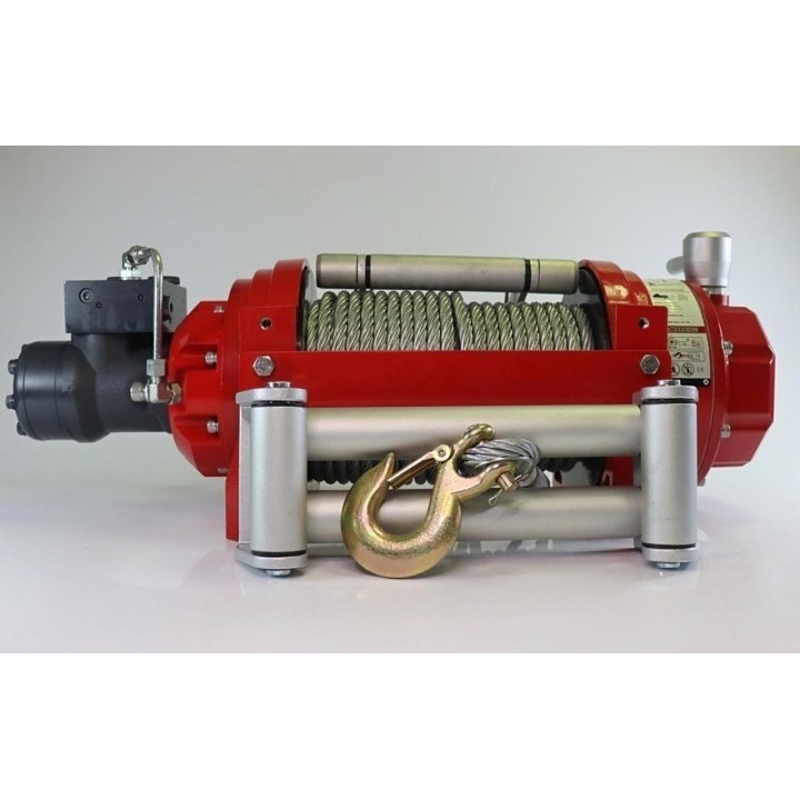 Wyciągarka hydrauliczna KWH15000 PRO EN14492-1 z liną stalową, hakiem i napinaczem Kangaroowinch