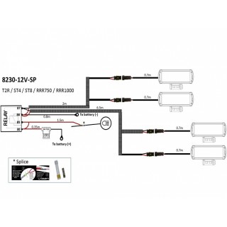 Wiązka do montażu 4 lamp LAZER na autach typu "pick-up" (seria T-2 ST TRIPLE-R)