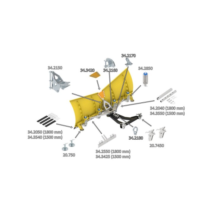 Łącznik boków V-Plow G2 1500/1800 Iron Baltic | Szekla4x4
