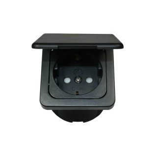 Gniazdo Schuko 230V C-Line HABA czarne | Szekla4x4