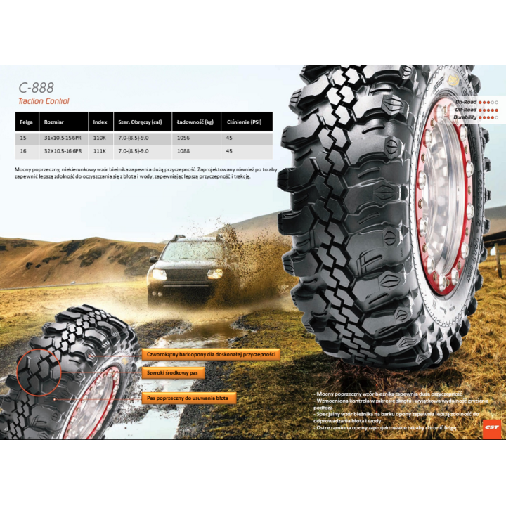 OPONA CST 31X10.50-15 C888 6PR