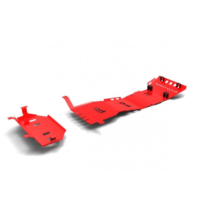 KOMPLET OSŁON PODWOZIA TOYOTA LAND CRUISER 90 J90 1996-2002 CZERWONY