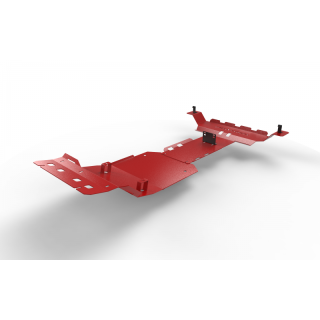 KOMPLET OSŁON UKŁADU NAPĘDOWEGO OFFROAD TOYOTA LAND CRUISER J 120 J 125 D4D 2003-2009 CZERWONY