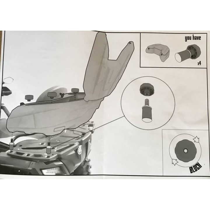 Kufer przedni ATV GKA Cfmoto 800 850 1000 model Tesseract X10F