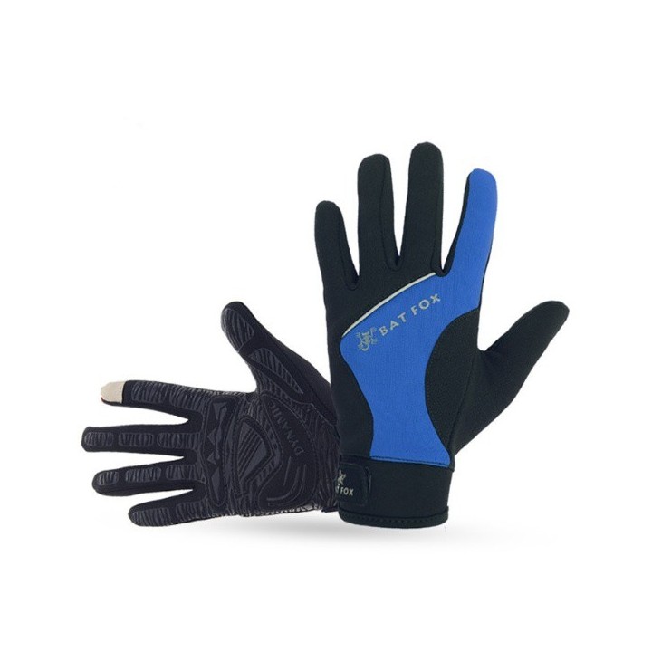 Rękawice skórzano tekstylne model PH008 rozm XL czarno niebieskie