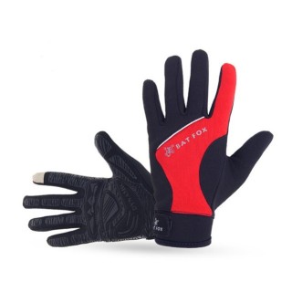 Rękawice skórzano tekstylne model PH008 rozm XL czarno czerwone