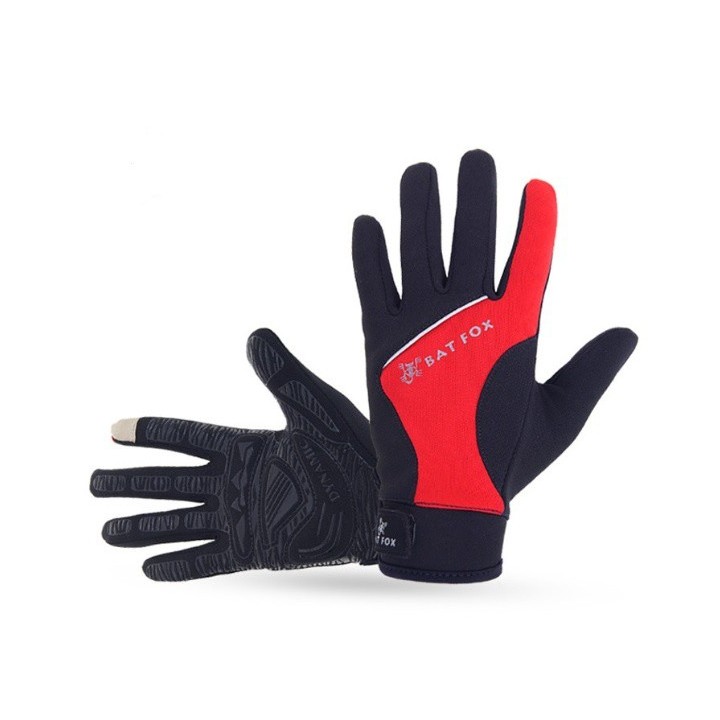 Rękawice skórzano tekstylne model PH008 rozm XL czarno czerwone