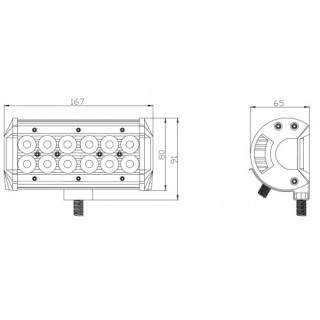 Panel LED 36W 167mm combo lewa