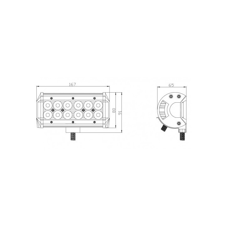 Panel LED 36W 167mm combo lewa