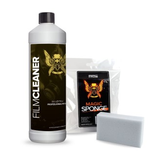 Film Cleaner preparat do czyszczenia folii 1 L  magiczna gąbka ( zestaw )